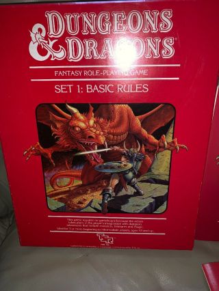 Dungeons & Dragons Set 1 Basic Rules [1011] 1983 Fantasy Rpg D&d Tsr