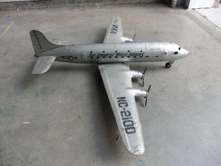 1950 Marx Paa Pan American World Airways Nc2100 Airplane Complete 27.  5 " Wing @@