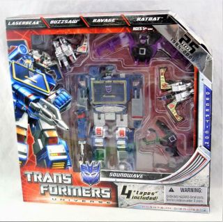 Transformers Universe Sdcc G1 Reissue Soundwave With Tapes 25th Anniversary Misb