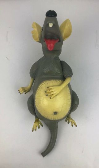 Gemmy Industries 2005 Animated Talking Fat Rat 12 " Rubber Figure