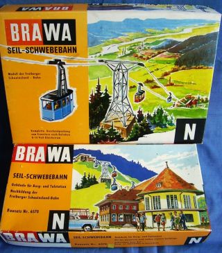 N Scale Brawa Cable Car Complete As Boxed
