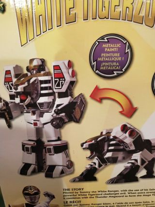 Bandai Mighty Morphin Power Rangers Legacy WHITE TIGERZORD Die Cast Figure Zord 6