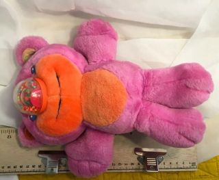 Playskool Vintage 1987 Nosy Bears Gumlet Gum Balls Pink Orange Plush Toy 3