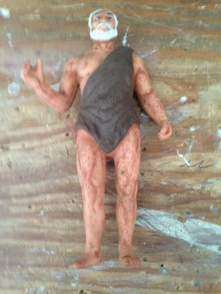 Vintage 8 " Tall Plastic Cave Man Action Figure