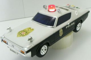 Vintage Toy Push Button Police Car Highway Patrol A - 5921 Battery Operated Japan