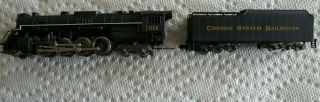 Con - Cor - Chessie Systems " N " Scale Locomotive Road 614 And Coal Tender
