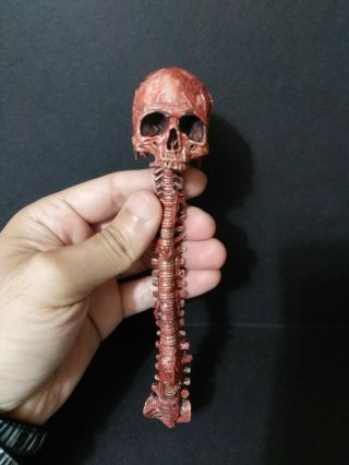 Custom 1/4 Neca Scale Predator Bloody Human Trophy Skull & Spine For 18 " Figure