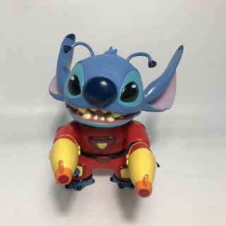 Disney Lilo Stitch 7 " Pvc Figure Poseable 4 Arms Ray Guns Space Alien Toy