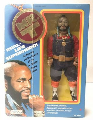 Mr.  T A - Team Tv Show Large Action Figure Toy Boxed 1983 By Galoob 1980s Vintage
