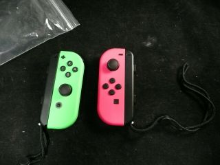 Nintendo Switch Controller Neon Green And Pink