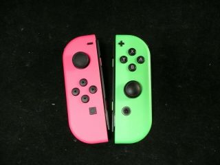 Nintendo Switch Controller Neon Green And Pink 2