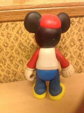 Vintage Rubber Plastic Mickey Mouse Baseball Posable Head Arms Legs 12” Toy Doll 4