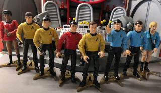 Playmates Classic Star Trek Crew Set Of 8 - 4.  5 " Action Figures
