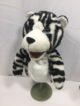 Manhattan Toy Jungle Jangles Tilda Tiger Hand Puppet Plush Black White Stripes