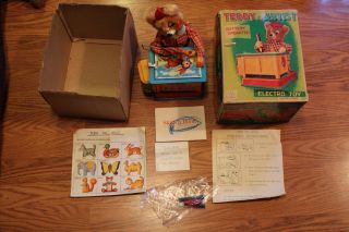 Vintage Teddy The Artist Battery Operated Electro Toy No 10458 Japan