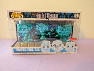 Funko Pop Disney Haunted Mansion Phineas Ezra & Gus 3 Pack Chrome Target Excl