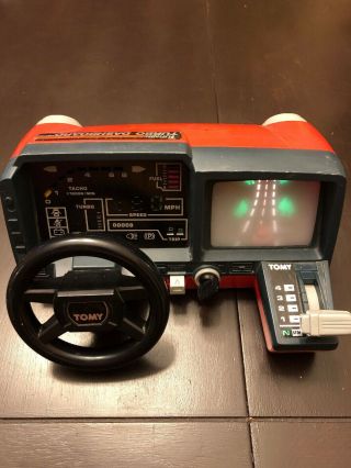 Tomy Turnin Turbo Dashboard Porsche Car 1983 Arcade Mechanical Driving Toy Game