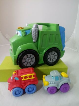 Tonka/chuck And Friends Plastic Garbage Truck With 2 Vehicles