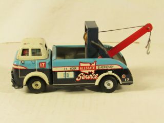 Vintage Marx Linemar Tin Litho Friction Allstate Service Tow Truck Wrecker Great