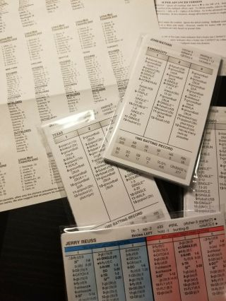 Strat - O - Matic Baseball 1980 Re - Issued Complete Set