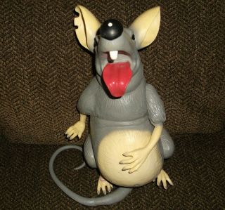 Gemmy Industries 2005 Animated Talking Fat Rat 12 " Rubber Figure