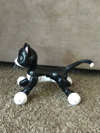 Zoomer Kitty Interactive Cat Robot Black White charging cable,  instructions,  toy 3