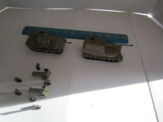 1/72 Scale Ww2 German Panther,  Elephant,  And 2 Sig18 75mm 8 Figures.  Built