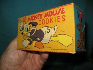 Mickey Mouse Vintage Disney Donald Duck Cookie Box by NABISCO strong 2