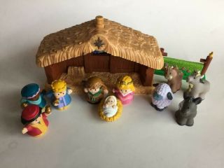 Fisher Price Little People Deluxe Christmas Story Nativity Set W/ Music,  Lights