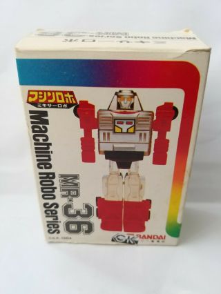 Machine Robo Mr - 36 Mixer Robo W Box 1984 Bandai A.  K.  A.  Gobots Block Head