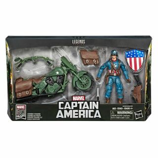 Marvel Legends Captain America And Motorcycle Action Figure 6 "