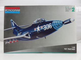 Monogram F9f Panther 1/48 Scale Plastic Model Kit Unbuilt 1991