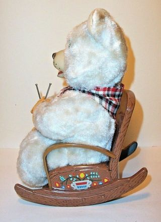1950 ' s BATTERY OPERATED MOTHER BEAR KNITTING IN HER ROCKING CHAIR JAPAN 4