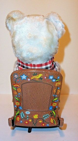 1950 ' s BATTERY OPERATED MOTHER BEAR KNITTING IN HER ROCKING CHAIR JAPAN 5