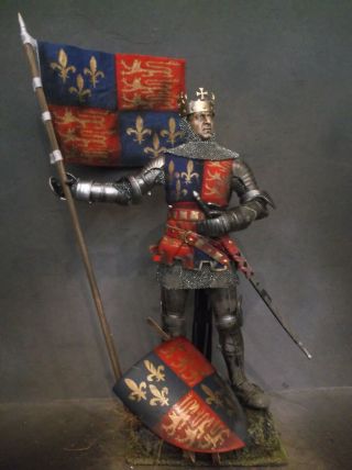 12 " Custom Henry V,  Medieval English King,  Battle Of Agincourt 1/6 Figure Ignite