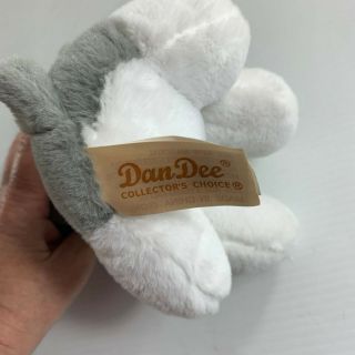 Dan Dee Plush Gray White Dog Easter Bunny Rabbit Ears Green Stuffed Animal 8.  5 
