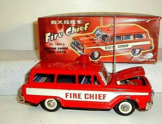 China Tin Toy.  MF 192 Fire Chief Car.  (F),  (B/0).  8 