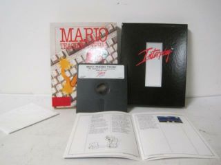 Mario Teaches Typing 1992 Interplay Retro Pc Game Big Box Ibm Tandy Startup Disk