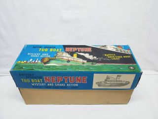 Vintage Modern Toys Japan Battery Operated Tug Boat Neptune
