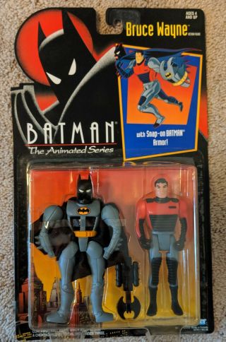 1992 Batman The Animated Series Bruce Wayne With Snap On Batman Armor