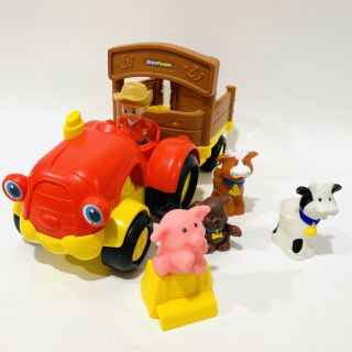 Fisher - Price Little People Tow N Pull Tractor Farmer Animal Sounds