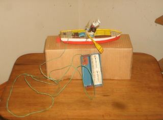 Linemar Battery Operated Popeye And Row Boat