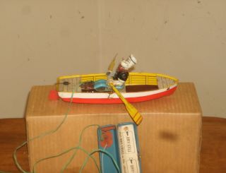 LINEMAR BATTERY OPERATED POPEYE AND ROW BOAT 2