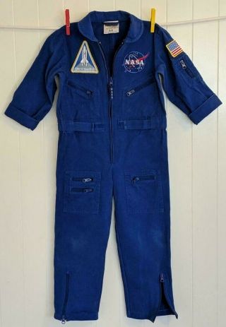Aeromax Get Real Gear 4 - 6 Kid Child Blue Astronaut Nasa Space Dress Up Costume