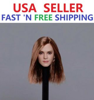 1/6 Emma Watson Head Sculpt Straight Hair Harry Potter Hermione For 12 " Figure