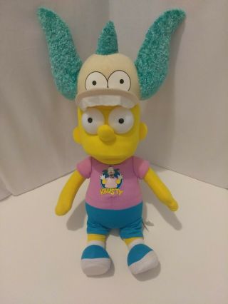 18 " Toy Factory The Simpsons Bart In Krusty Costume Hat Plush (i)