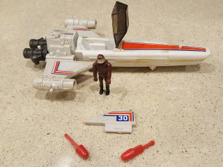 1978 Mattel Battlestar Galactica Colonial Viper Scarab With Pilot And 2 Missles