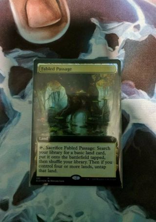 Mtg Foil Extended Art Fabled Passage Rare Land Throne Of Eldraine