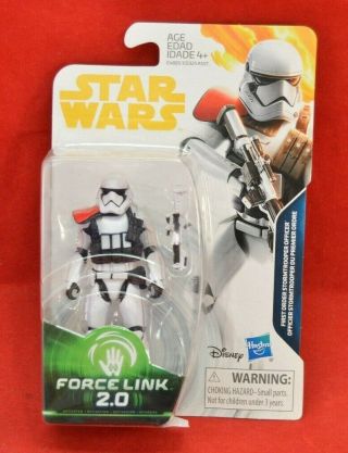 Star Wars Force Link 2.  0 First Order Stormtrooper Officer Action Figure Moc