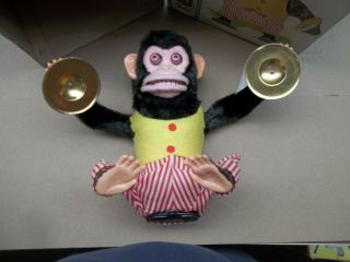 1950/60 ' s Battery Operated Multi Actions Musical Jolly Chimp Great 2
